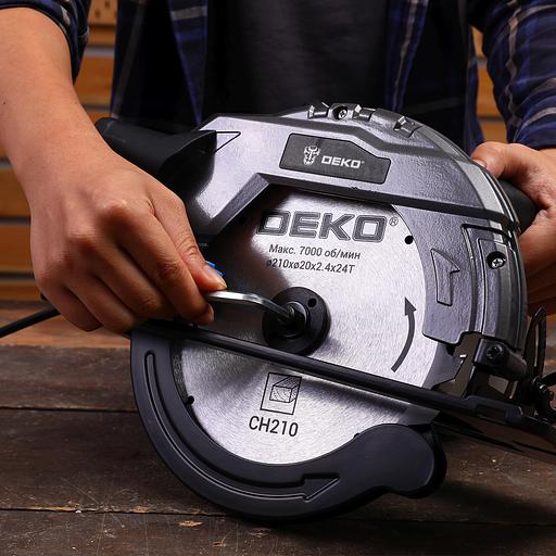 Циркулярная пила (дисковая) Deko CSDK-2500 PRO 2500Вт (ручная) (085-1153) фото 4