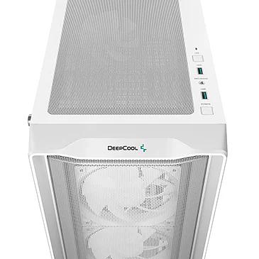 Корпус Deepcool CC560 MESH V2 WH без БП, боковое окно (закаленное стекло), 3x120мм ARGB LED вентилятор спереди и 1x120мм ARGB LED вентилятор сзади, белый, ATX фото 5