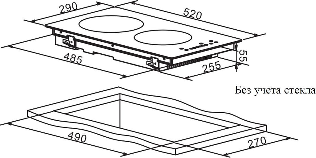 Индукционная варочная поверхность Weissgauff HI 32 BA черный фото 4