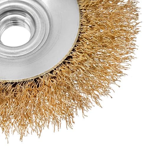 Кордщетка MATRIX 74608 для ушм 100мм м14 ''тарелка'' витая проволока фото 3