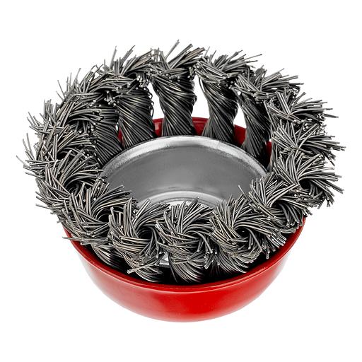 Щетка MATRIX для УШМ, 65 мм, М14, "чашка", крученая металлическая проволока// 74620 фото 2