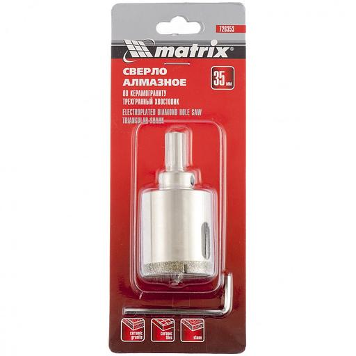 Сверло MATRIX алмазное по керамограниту, 35 х 67 мм 726353 фото 3