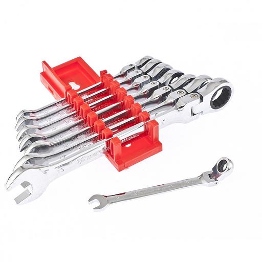 Набор ключей MATRIX комбинированных, трещоточных шарнирных 8шт 14898 фото 2