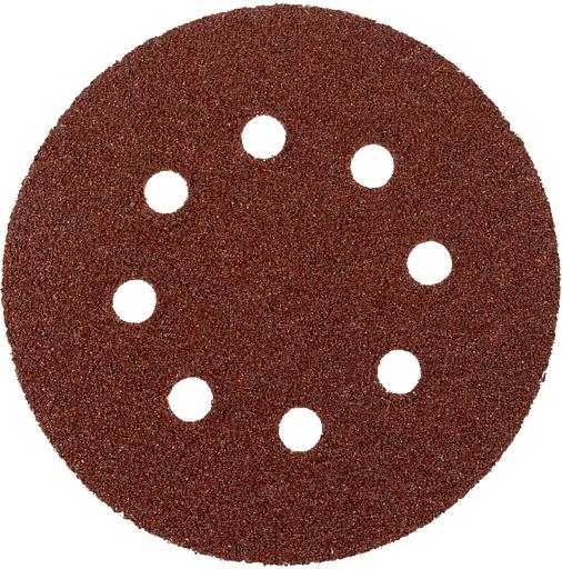 Круг абразивный на ворсовой подложке под "липучку", перфорированный, P 36, 125 мм, 5 шт.// Matrix фото 1