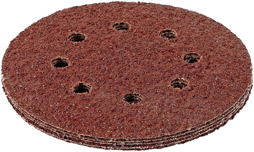 Круг абразивный на ворсовой подложке под "липучку", перфорированный, P 36, 125 мм, 5 шт.// Matrix фото 2