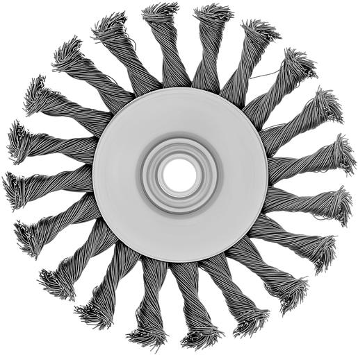 Щетка для УШМ, 125 мм, М14, Тарелка, крученая проволока 0,5 мм// Сибртех фото 4