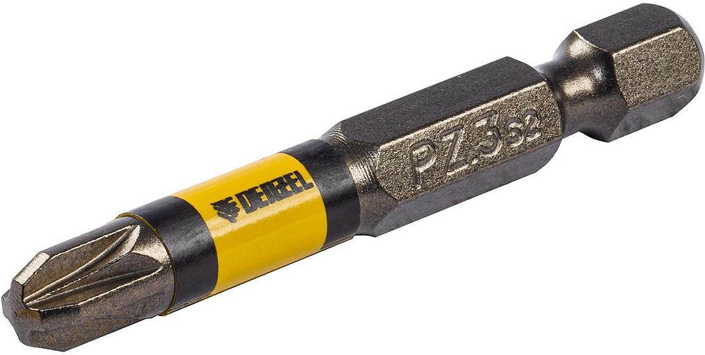 Набор бит комбинированный 3 шт., PZ1, PZ2, PZ3, 50 мм, сталь S2// Denzel фото 4