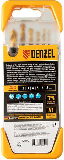 Набор сверл по металлу, 2-3-4-5-6-8 мм, HSS-Tin, Golden Tip, 6 шт// Denzel фото 8