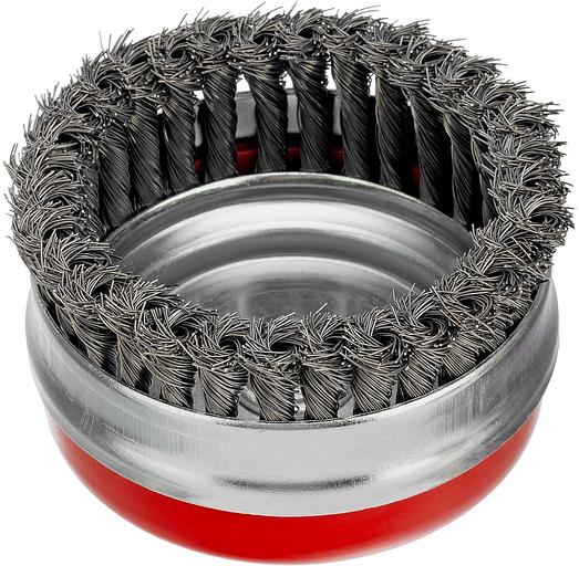 Щетка для УШМ Heavy Duty, 125 мм, М14, Чашка, крученая проволока 0,5 мм// Matrix фото 2