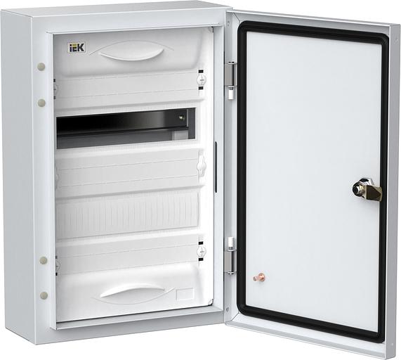 Корпус металлический ЩРн-24 (1х24) 460х310х140 IP54 бел. (одна дверь) TITAN 5 IEK TI5-50-N-024-54 фото 1