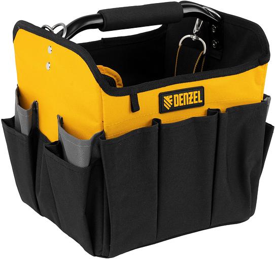Переноска для инструмента, 260х240х300 мм, 22 кармана, наплечный ремень// Denzel фото 4