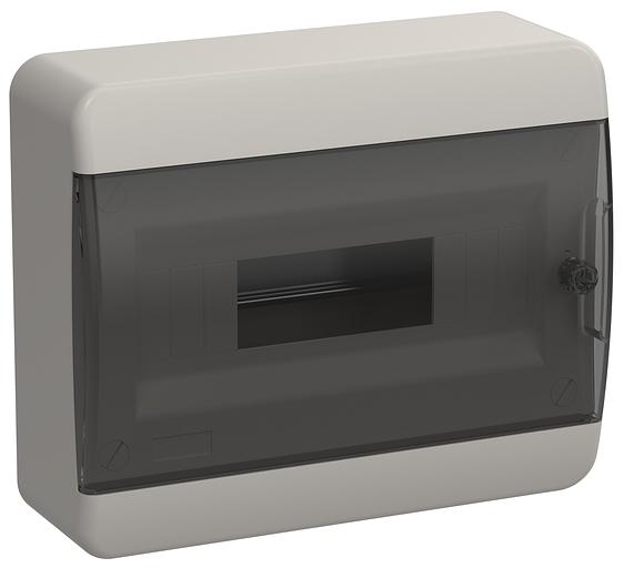 Корпус пластиковый ЩРН-П-12 IP41 черн. прозр. дверь TEKFOR IEK TF5-KP12-N-12-41-K01-K03 фото 1