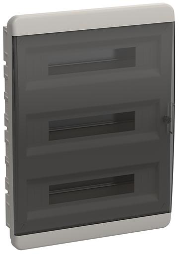 Корпус пластиковый ЩРВ-П-54 IP41 черн. прозр. дверь TEKFOR IEK TF5-KP12-V-54-41-K01-K03 фото 1