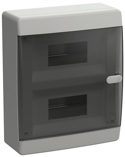 Корпус пластиковый ЩРН-П-18 IP41 черн. прозр. дверь UNION Compact IEK UIC-KP12-N-18-41-K01 фото 1