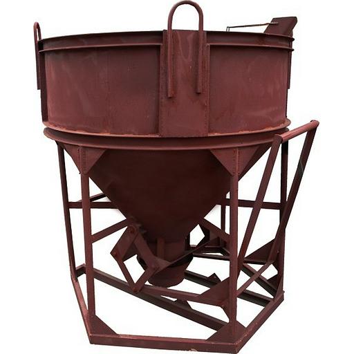 Бадья для бетона круглая с клешневым затвором «Рюмка» БК-2 3 мм фото 1