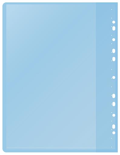 Папка-скоросшиватель Silwerhof A4 прозрач.верх.лист 20 вкладышей боков.перф. полипропилен голубой фото 2