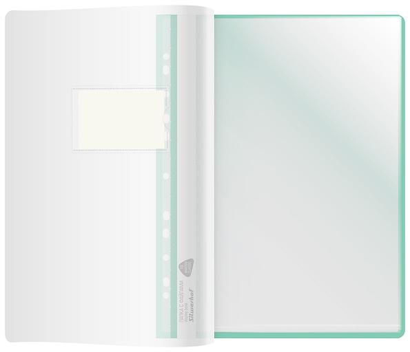 Папка-скоросшиватель Silwerhof A4 прозрач.верх.лист 30 вкладышей боков.перф. полипропилен зеленый фото 3