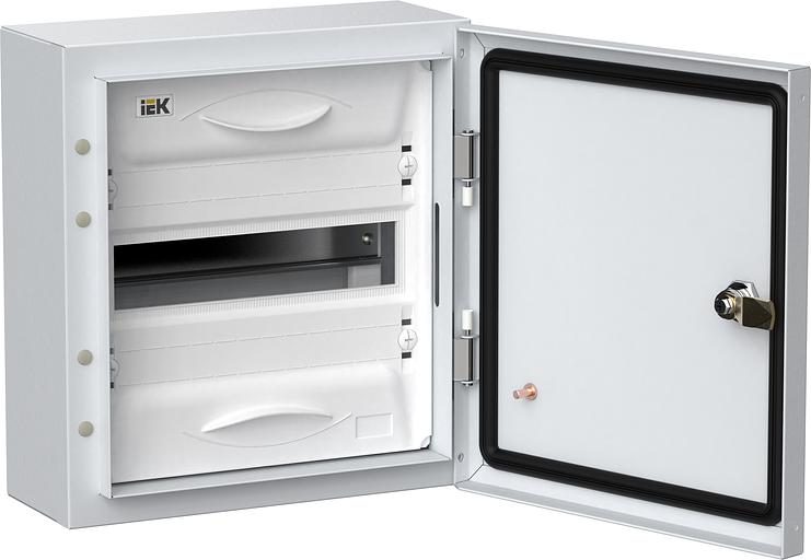 Корпус металлический IEK TITAN 5 ЩРн-12 (1х12) 335х310х140 IP54 белый IEK фото 1