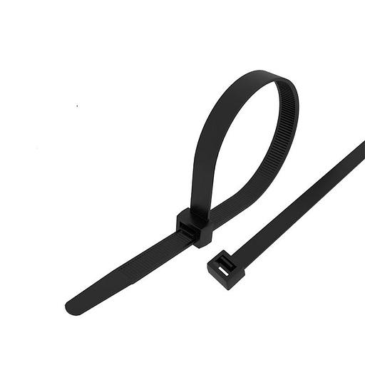 Хомут-стяжка кабельная нейлоновая 300 x3,6 мм, черная, упаковка 100 шт. фото 1