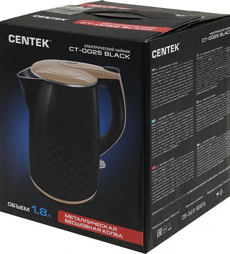 Чайник электрический Centek CT-0025 1.8л. 2000Вт черный/бежевый корпус: металл/пластик (CT-0025 BLACK) фото 10