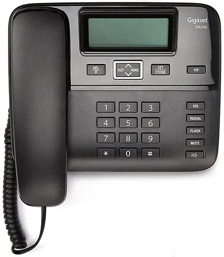 Телефон проводной Gigaset DA260 черный фото 1