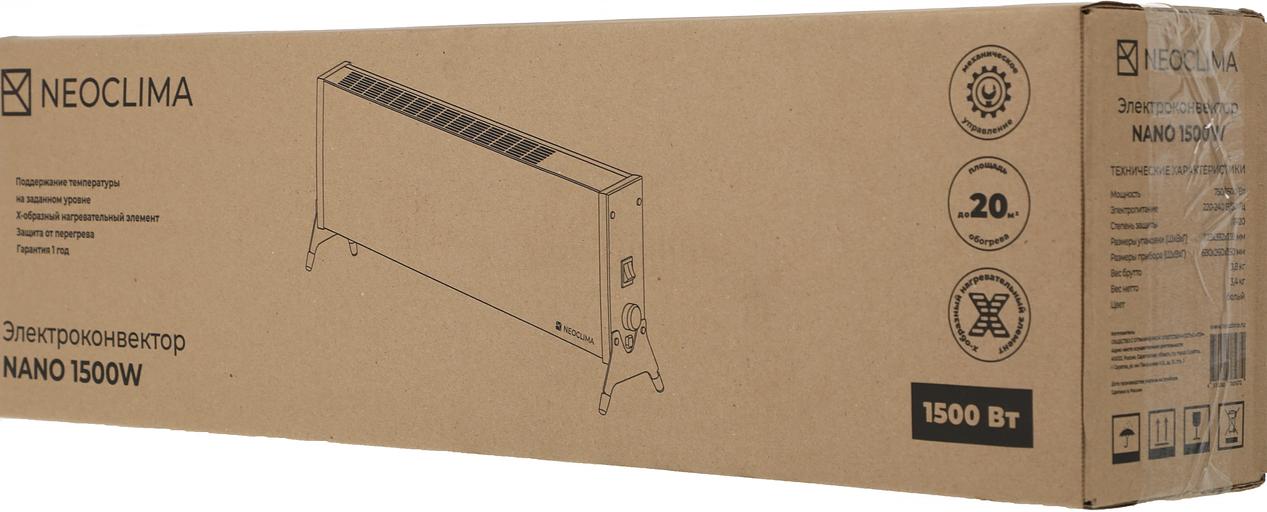 Конвектор Neoclima Nano 1500Вт белый фото 8