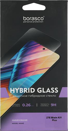 Защитное стекло для экрана BoraSCO Hybrid Glass прозрачный для ZTE Blade A31 Plus 2.5D антиблик. 1шт. (70010) фото 1
