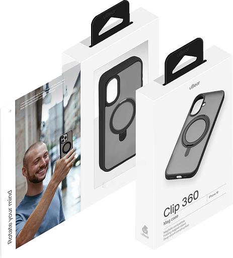 Чехол (клип-кейс) uBear для Apple iPhone 16 Clip 360 with MagSafe черный (CS437BL61RG-I24M) фото 8