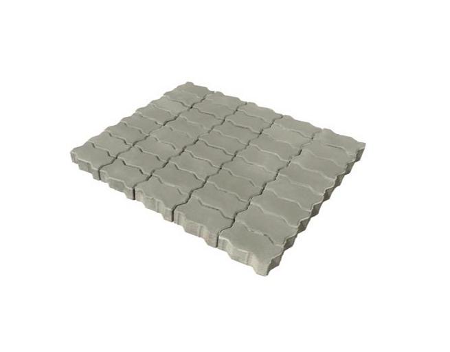 Плитка тротуарная бетонная «Волна» 60 мм серый опт фото 1