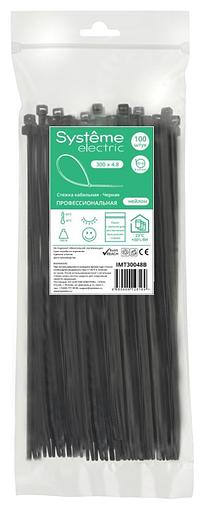 Стяжка кабельная 300х4.8 черн. (уп.100шт) SE IMT30048B фото 1