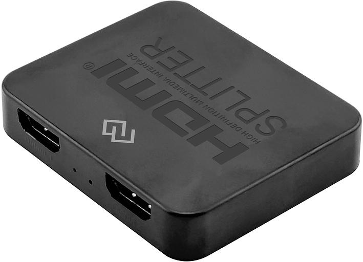 Сплиттер аудио-видео Digma DHSP-v1.4x2PS HDMI (f)/2хHDMI (f) черный фото 1
