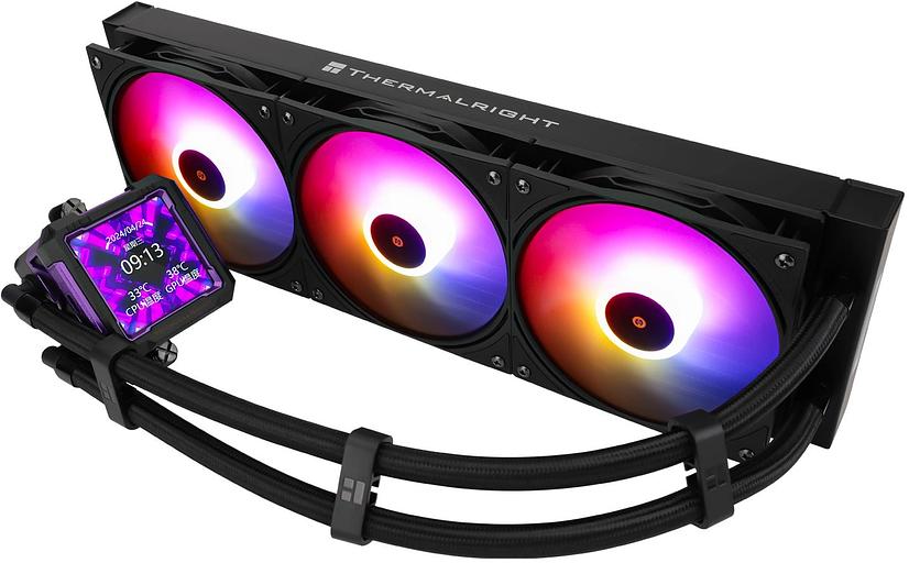 Система водяного охлаждения Thermalright Frozen Warframe PRO 360 ARGB Soc-AM5/AM4/1200/1700/1851 черный 4-pin 29.8dB Al LCD Ret (F-WFRAME-PRO-360-BL-ARGB) фото 2