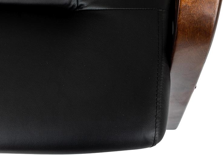 Кресло Бюрократ T-9928WALNUT-CF черный кожа на ножках дерево фото 8