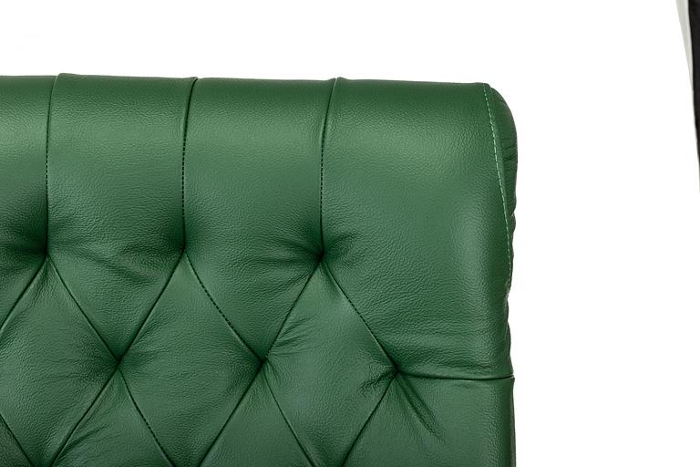 Кресло руководителя Бюрократ T-9928Walnut зеленый кожа крестов. металл/дерево фото 8