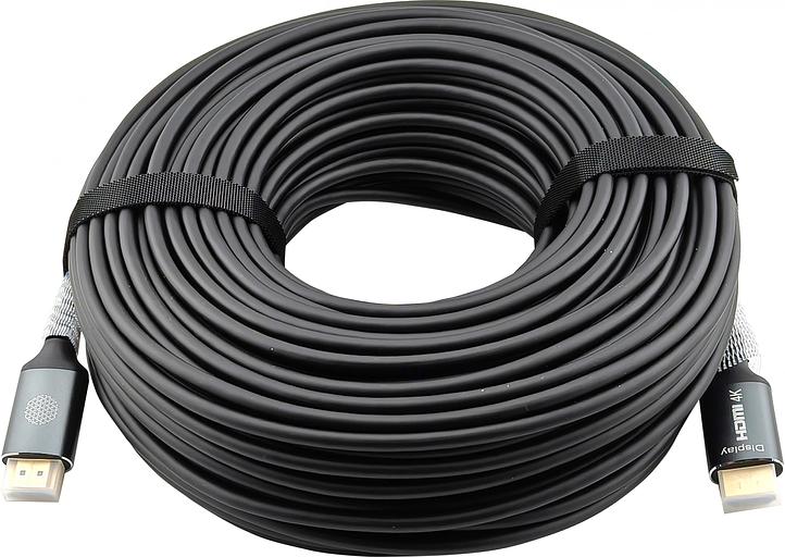 Кабель аудио-видео Cactus CS-HDMI-AOC-2-50 HDMI (m)/HDMI (m) 50м. позолоч.конт. черный фото 3