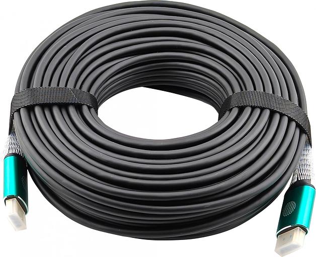 Кабель аудио-видео Cactus CS-HDMI-AOC-2.1-30 HDMI (m)/HDMI (m) 30м. позолоч.конт. черный фото 3