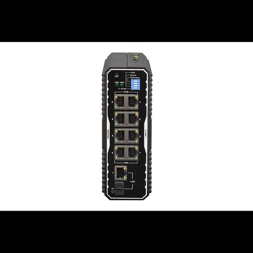 Неуправляемый промышленный 8 портовый PoE коммутатор POWERTONE PUS-TS08GL-i фото 1