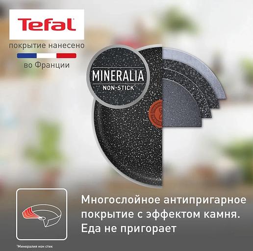 Сковорода блинная Tefal Rock 04235525 круглая 25см покрытие: Mineralia ручка несъемная (без крышки) черный фото 4