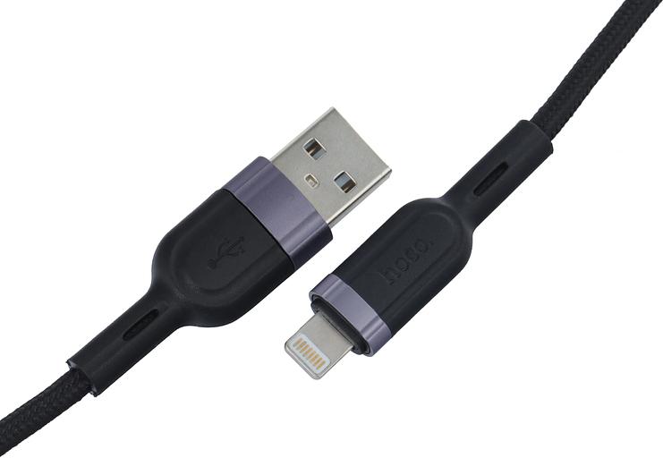 Кабель Hoco U117 IP(01481) 1м черный фото 2