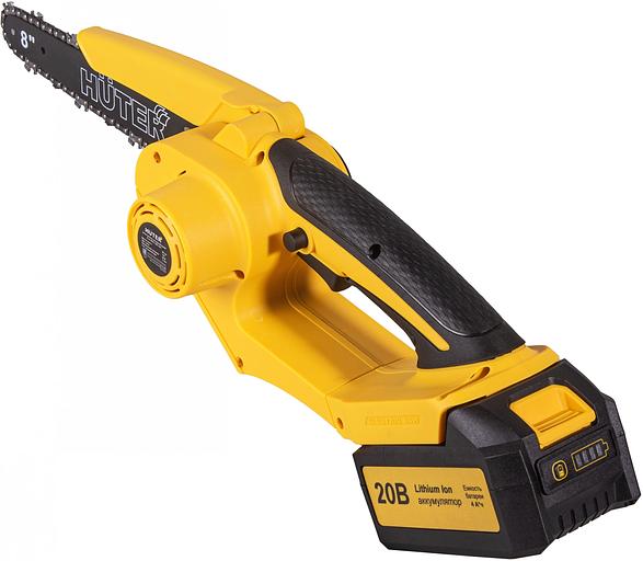 Электрическая цепная пила Huter ELS ELS-20/8-Li-BL дл.шины:8" (20cm) 1аккум. 4Ач ЗУ (70/10/41) фото 2