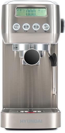 Кофеварка рожковая Hyundai HEM-9990 1350Вт серебристый фото 1