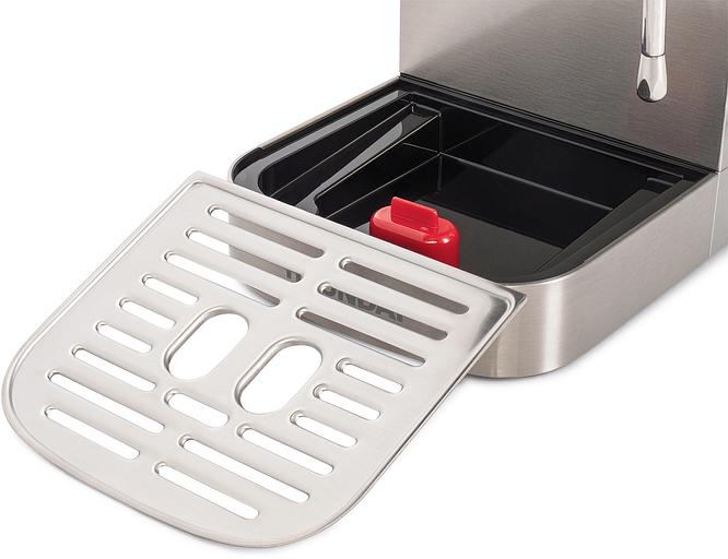 Кофеварка рожковая Hyundai HEM-9990 1350Вт серебристый фото 8