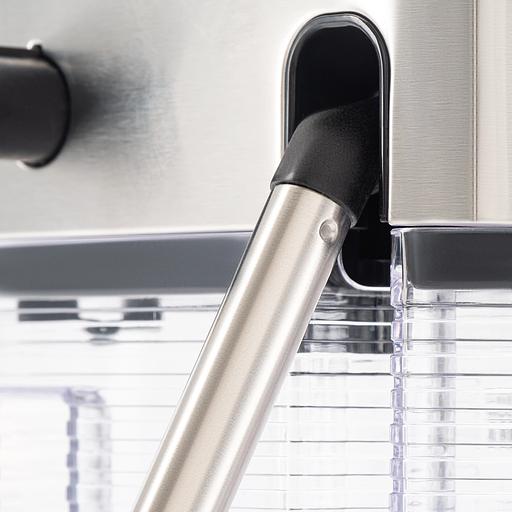 Кофеварка рожковая Hyundai HEM-9999 1350Вт серебристый фото 7