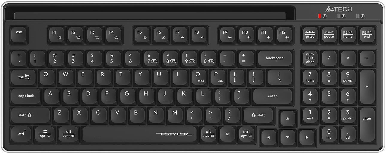 Клавиатура A4Tech Fstyler FBX70C черный USB беспроводная BT/Radio slim Multimedia (FBX70C) фото 1