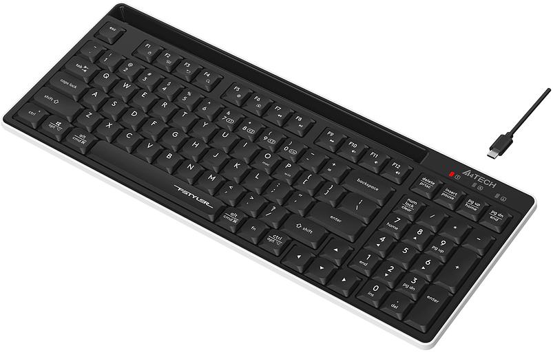 Клавиатура A4Tech Fstyler FBX70C черный USB беспроводная BT/Radio slim Multimedia (FBX70C) фото 6