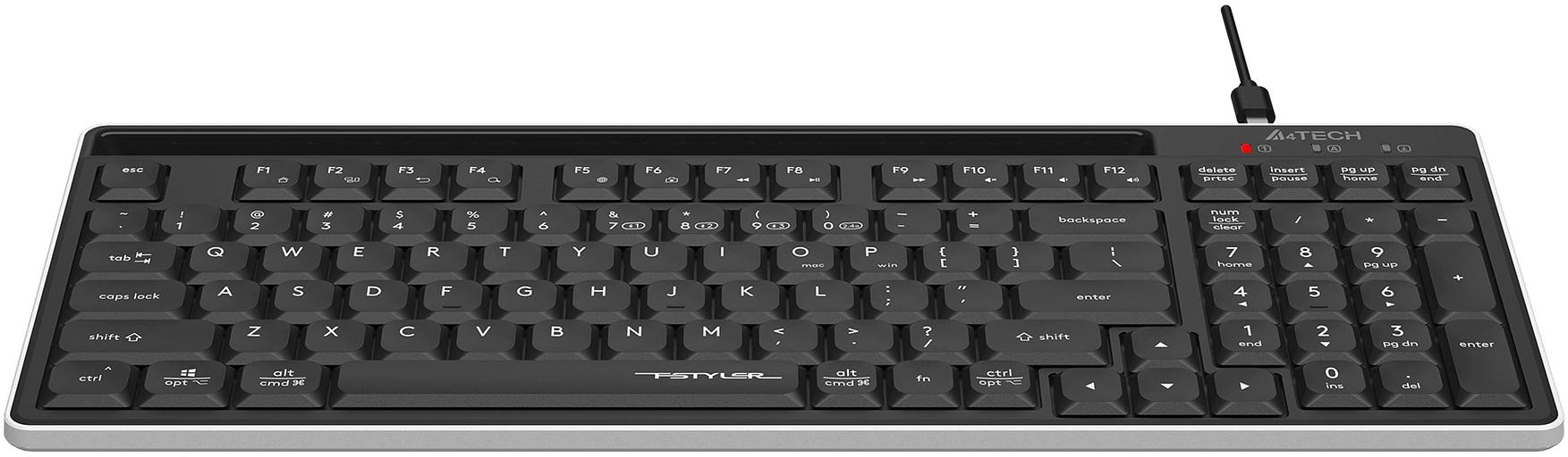 Клавиатура A4Tech Fstyler FBX70C черный USB беспроводная BT/Radio slim Multimedia (FBX70C) фото 8