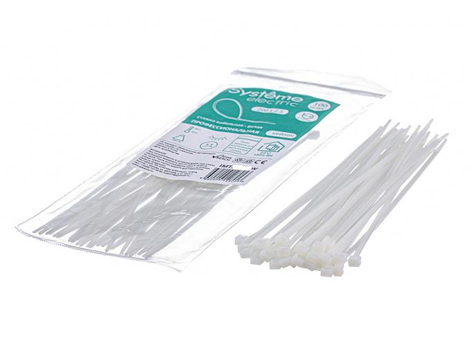 Стяжка кабельная 300х3.6 бел. (уп.100шт) SE IMT30036W фото 4
