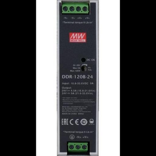 Преобразователь DC/DC; 120Вт; Uвх:16,8 - 33,6.В; Uвых:24ВDC; Iвых:5А, Mean Well фото 1