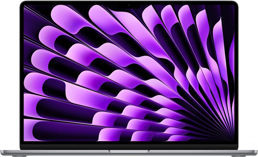 Ноутбук Apple MacBook Air A3114 M3 8 core 16Gb SSD256Gb/10 core GPU 15.3" Liquid Retina (2880x1864) Mac OS grey space WiFi BT Cam (MC9D4LL/A) фото 1