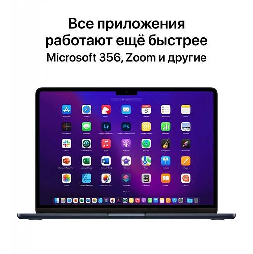 Ноутбук Apple MacBook Air A2681 M2 8 core 16Gb SSD256Gb/8 core GPU 13.6" IPS (2560x1664) Mac OS midnight WiFi BT Cam (MC7X4LL/A) фото 9